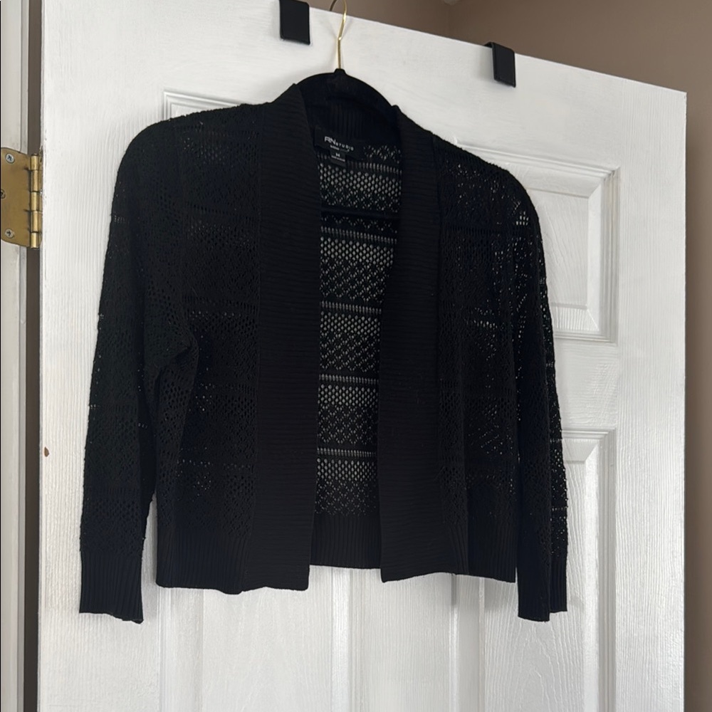 Classic Black Knit Cardigan Sweater
